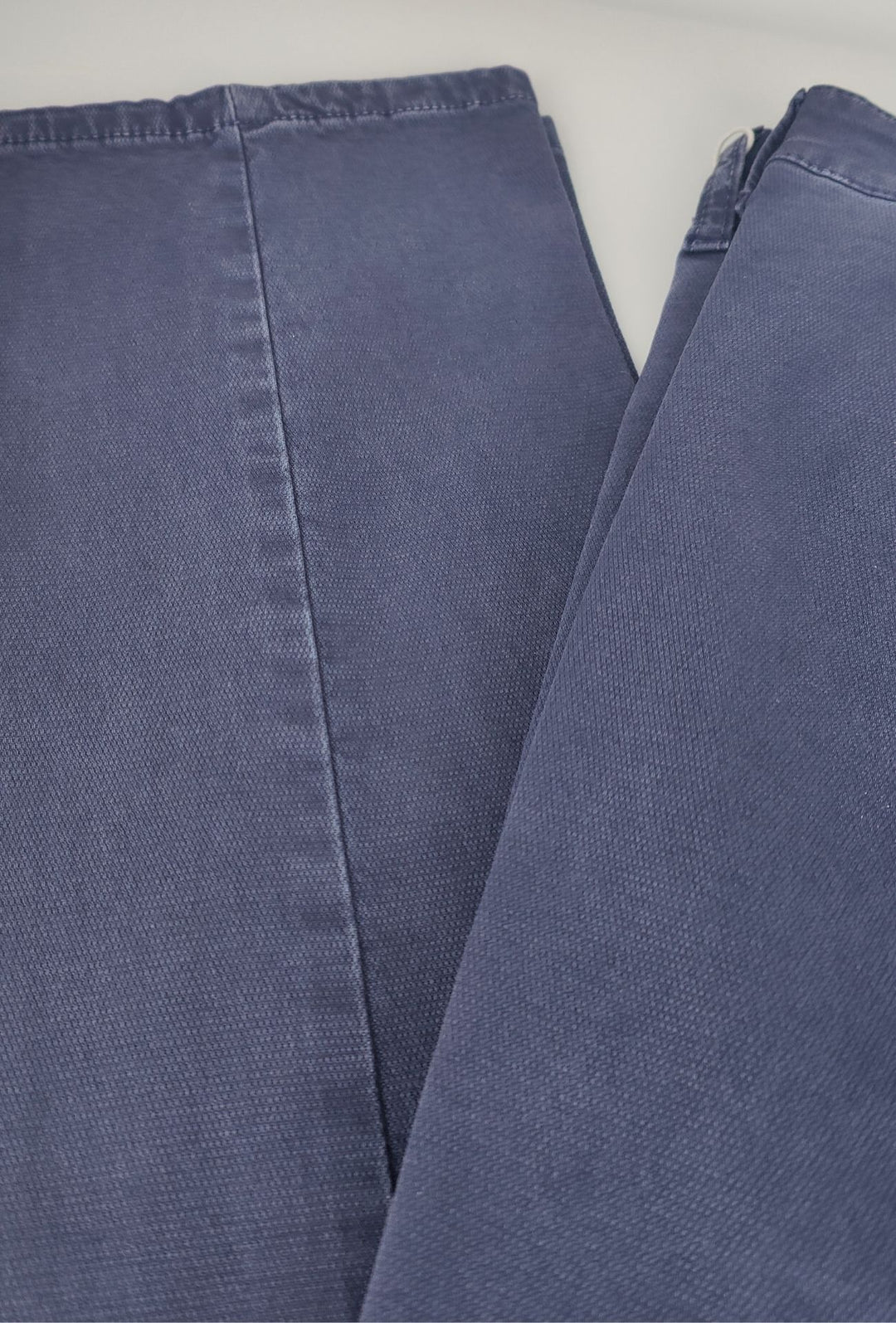 Pantalone Uomo PORTOCERVO in Cotone Piquet Eco traspirante Perfect Fit Tasca America- OCEANO