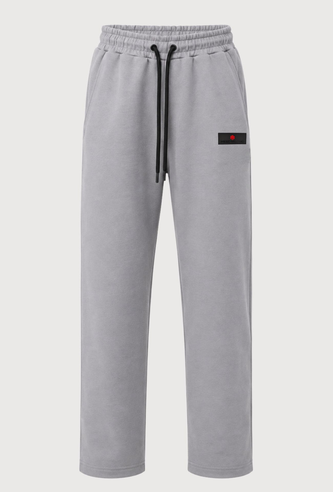 Pantalone Tuta Uomo Cotone MEED MILANO Gamba Larga Logo Gommato- GRIGIO