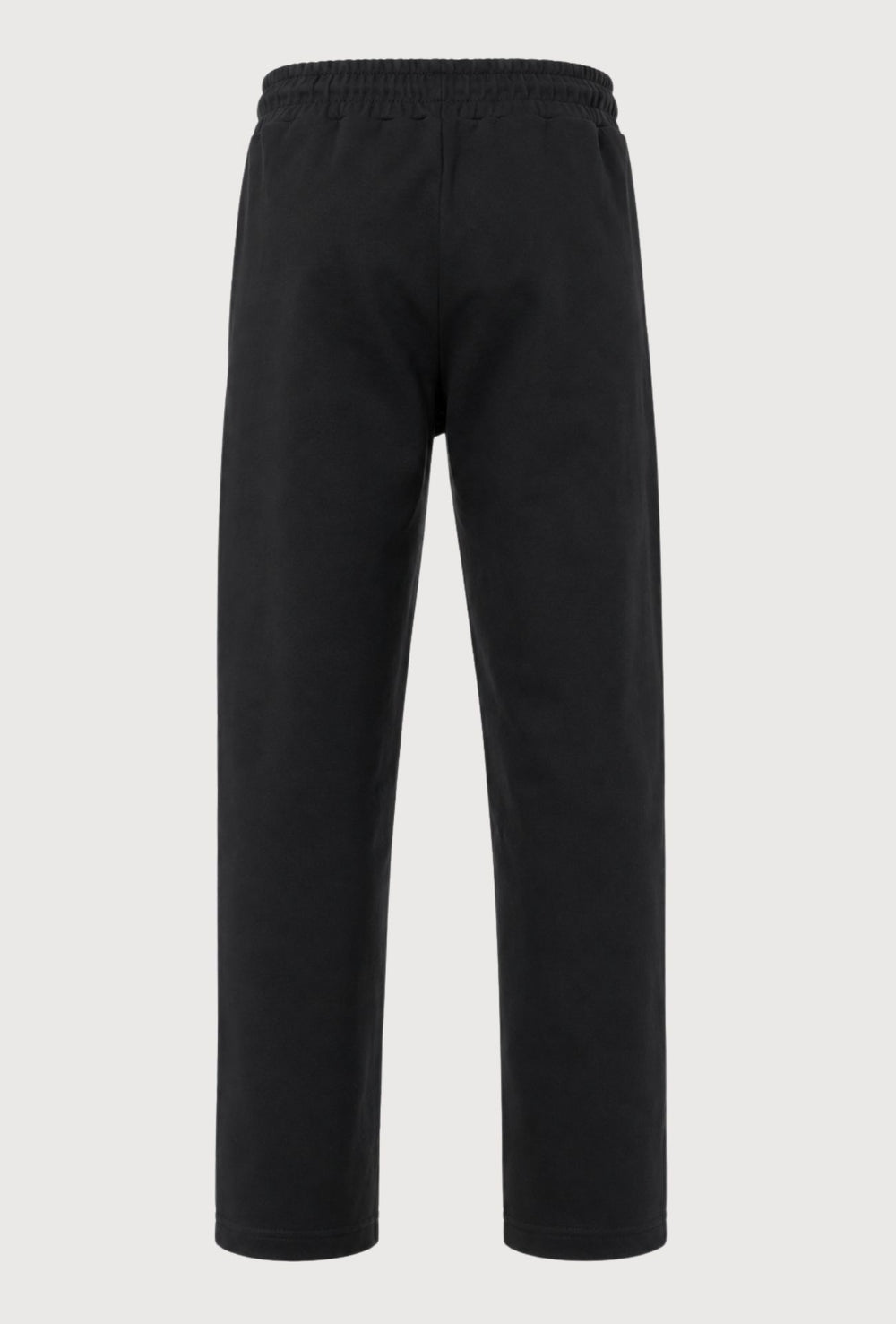 Pantalone Tuta Uomo Cotone MEED MILANO Gamba Larga Logo Gommato- NERO