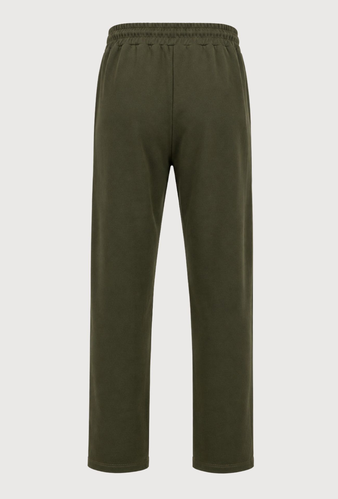 Pantalone Tuta Uomo Cotone MEED MILANO Gamba Larga Logo Gommato- VERDE MILITARE