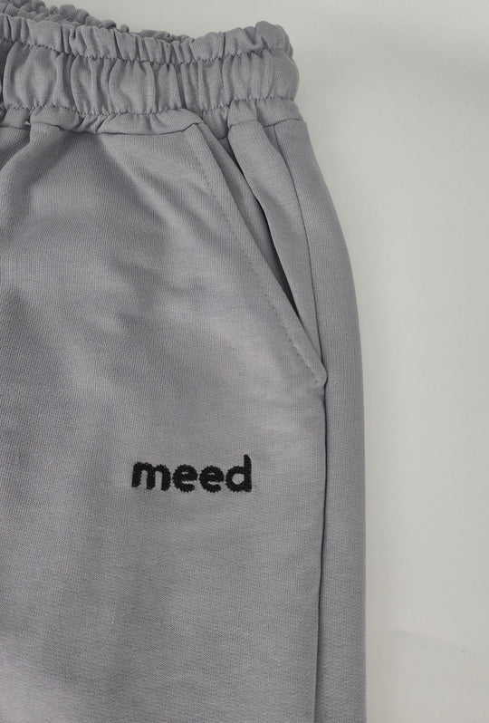 Pantalone Tuta Uomo MEED MILANO in cotone Logo Ricamato- GRIGIO