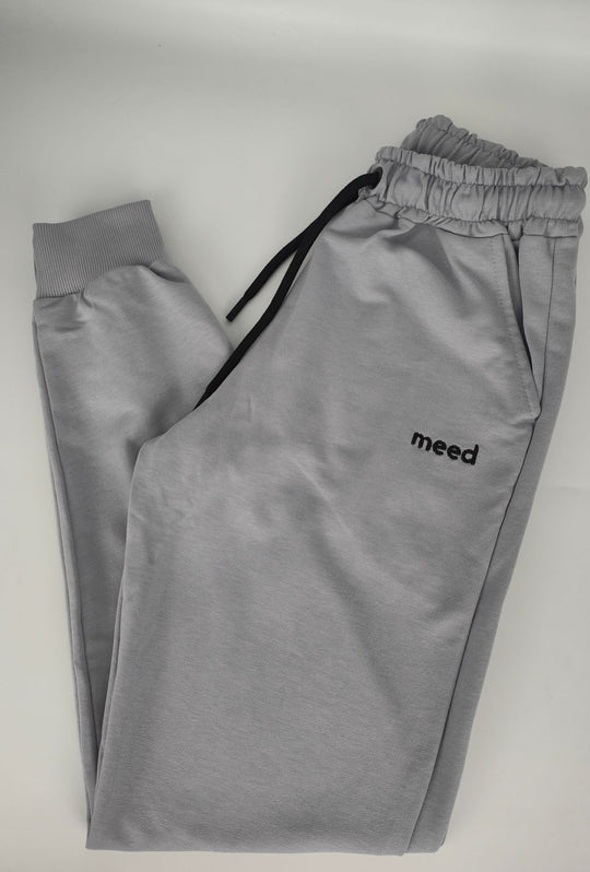 Pantalone Tuta Uomo MEED MILANO in cotone Logo Ricamato- GRIGIO