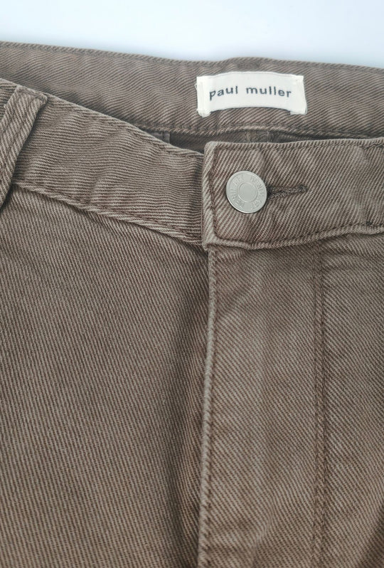 Pantalone Uomo Invernale Effetto Jeansato  DRESSERD Tasca America Regular Fit- FANGO