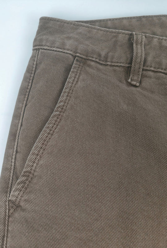 Pantalone Uomo Invernale Effetto Jeansato  DRESSERD Tasca America Regular Fit- FANGO