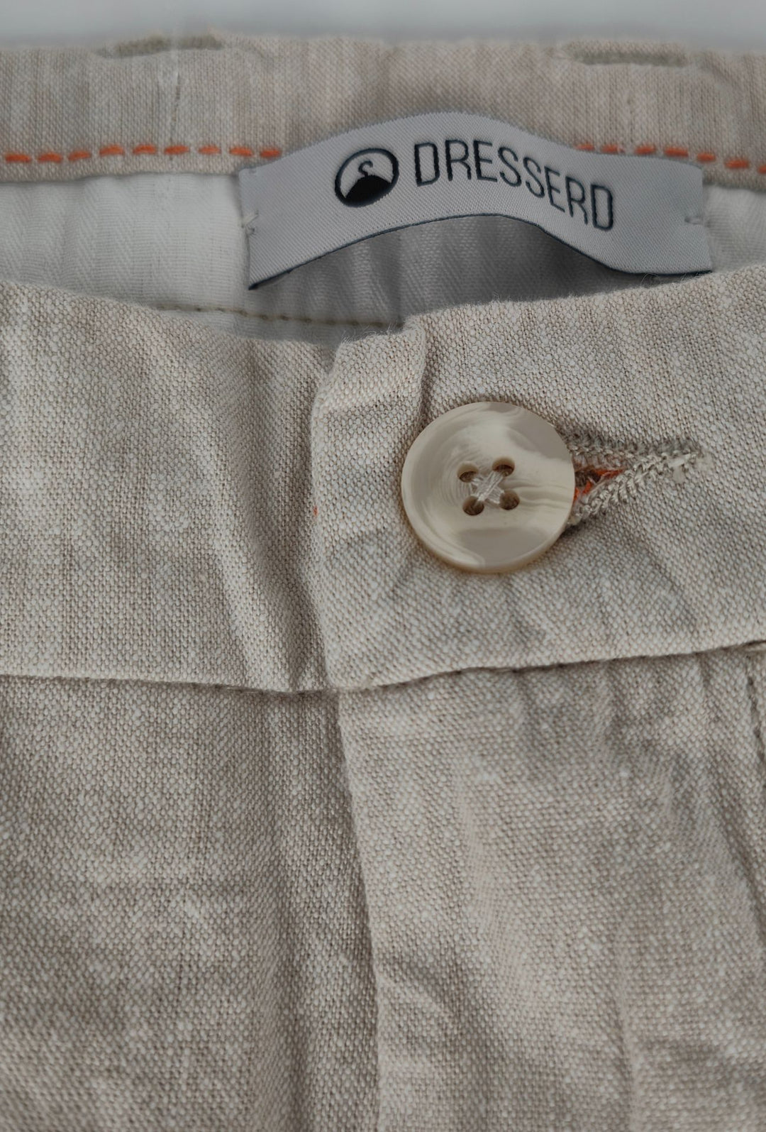 Pantalone uomo Dresserd in Lino e cotone semi slim fit - BEIGE