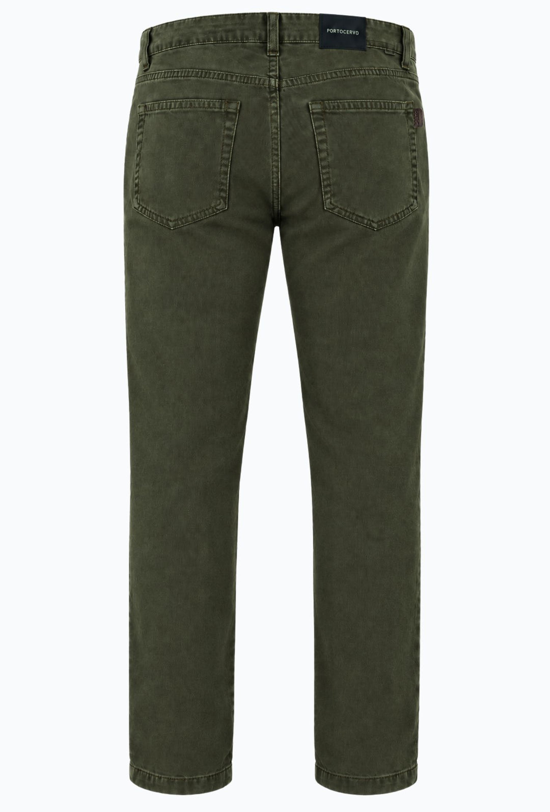 Pantalone Uomo 5 Tasche in gabardina stretch invernale - VERDE SCURO