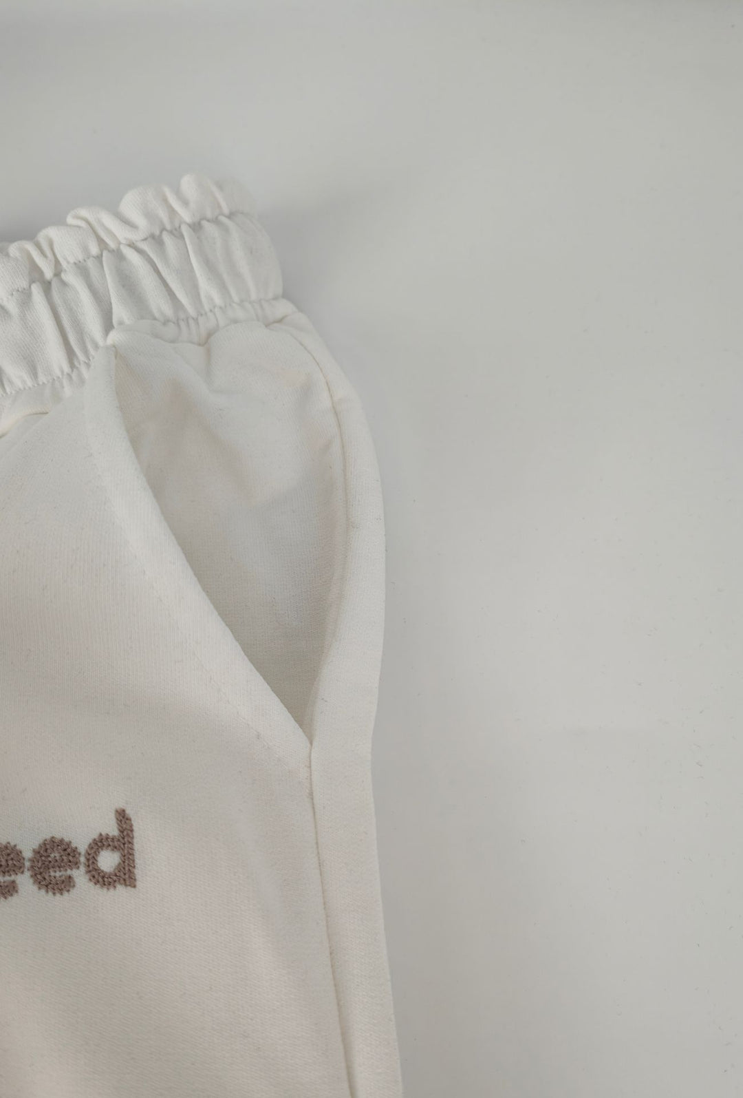 Pantalone Tuta Uomo MEED MILANO in cotone Logo Ricamato- BIANCO