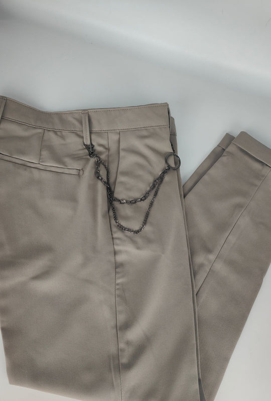 Pantalone uomo slim fit in viscosa DRESSERD - FANGO