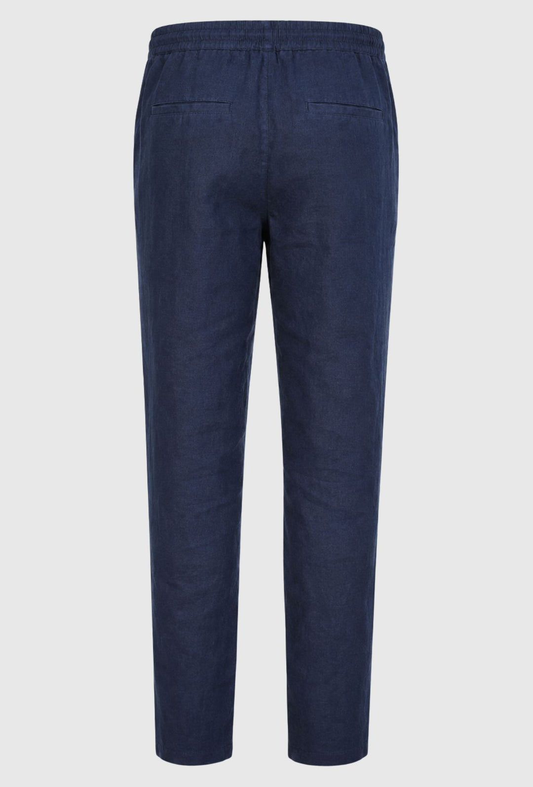 Pantalone 100% Lino Uomo confort fit con elastico - BLU
