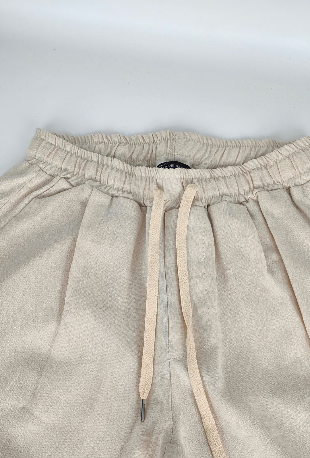 Pantalone uomo pantalaccio Lino Viscosa made in italy - BEIGE