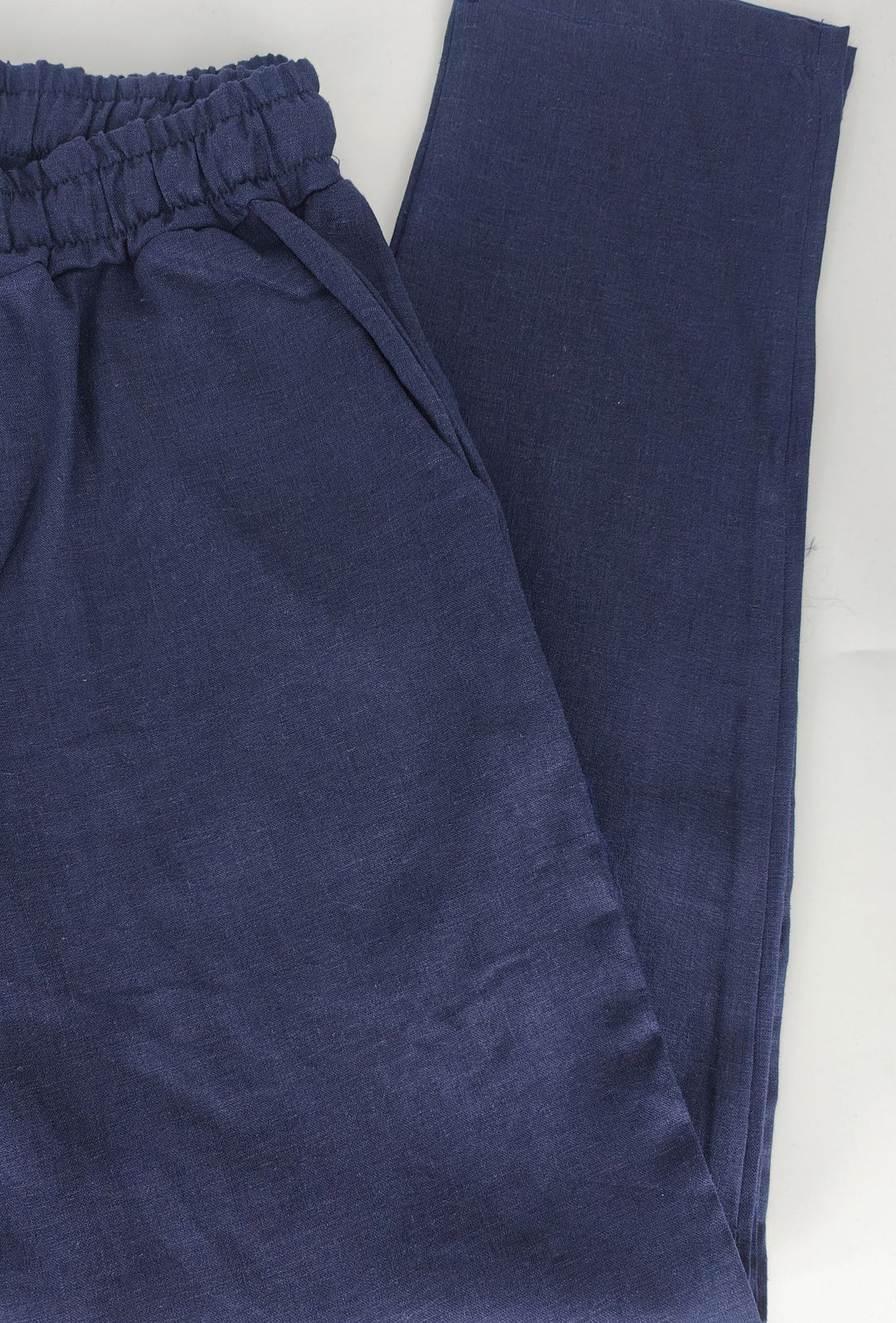 Pantalone uomo pantalaccio Lino Viscosa made in italy - BLU