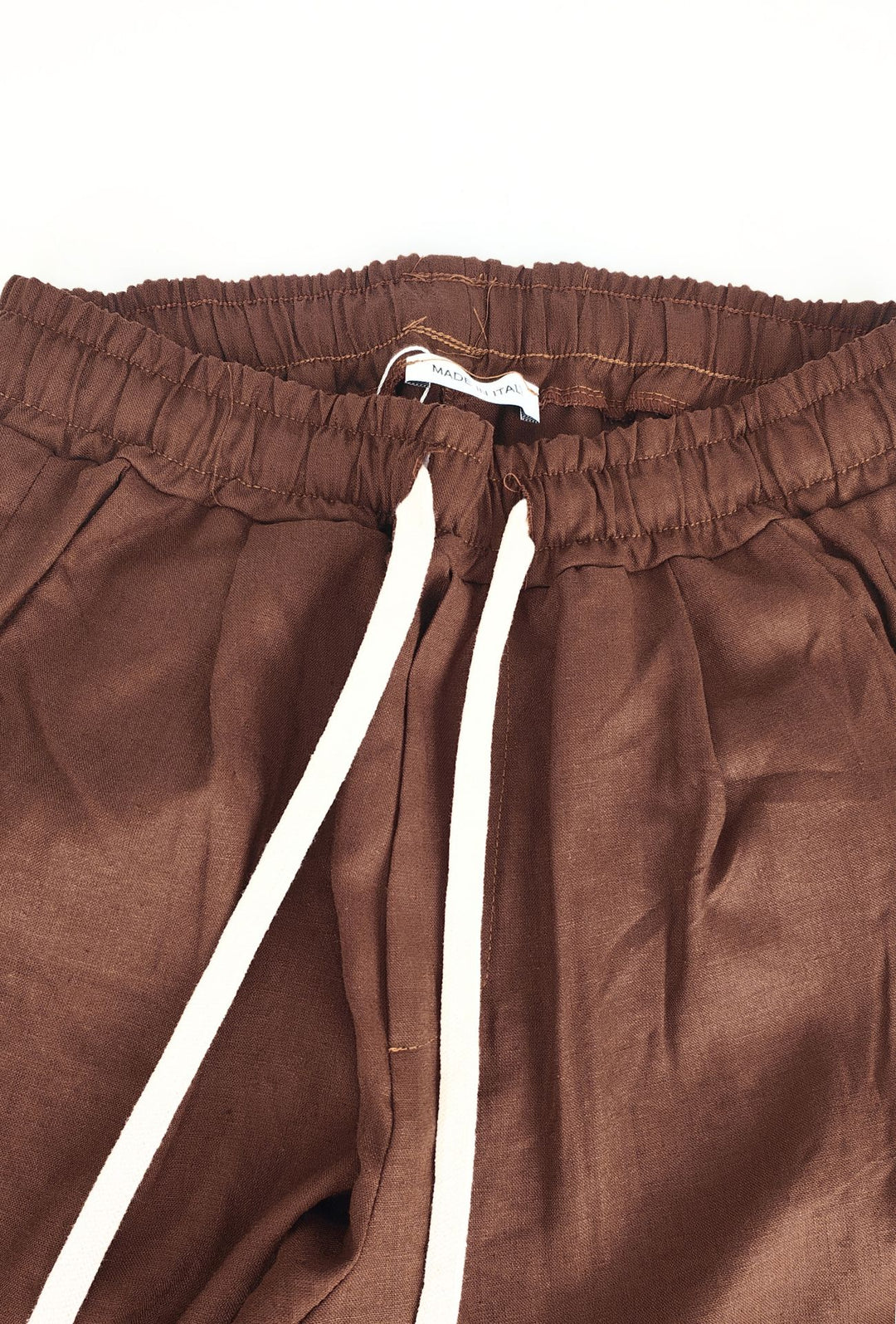 Pantalone uomo pantalaccio Lino Viscosa made in italy - CAMMELLO