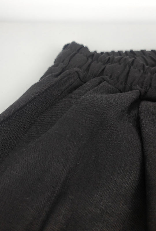 Pantalone uomo pantalaccio Lino Viscosa made in italy - NERO