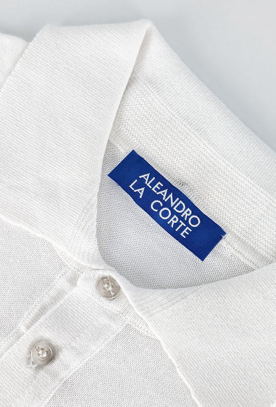 Polo Uomo in Filo Cotone Made in Italy Dresserd - BIANCO