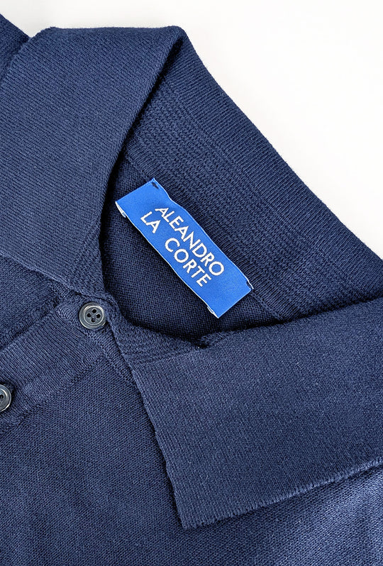 Polo Uomo in Filo Cotone Made in Italy Dresserd - BLU