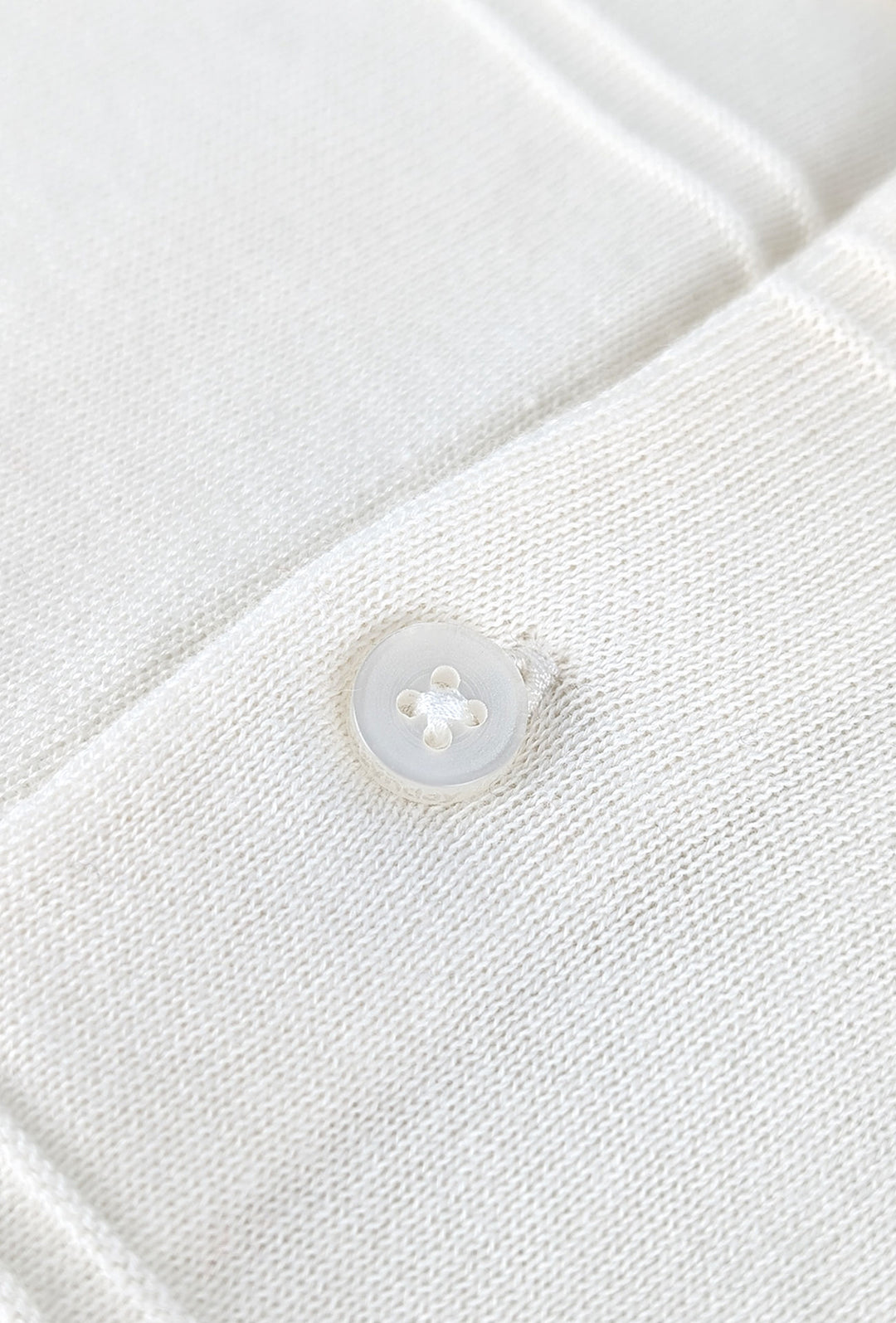 Polo Uomo in filo di cotone con lavorazione a righe - BIANCO
