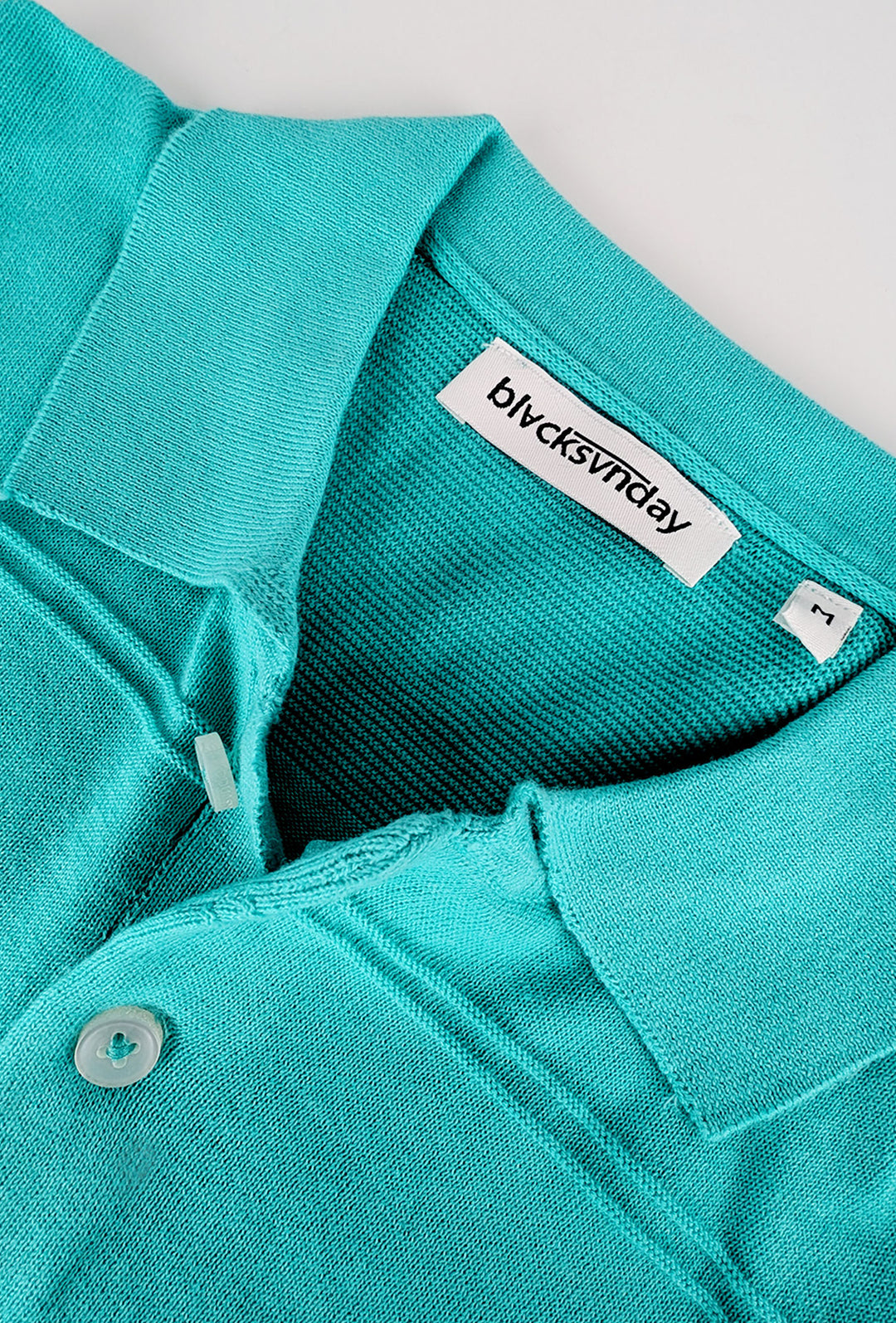 Polo Uomo in filo di cotone con lavorazione a righe - TURCHESE
