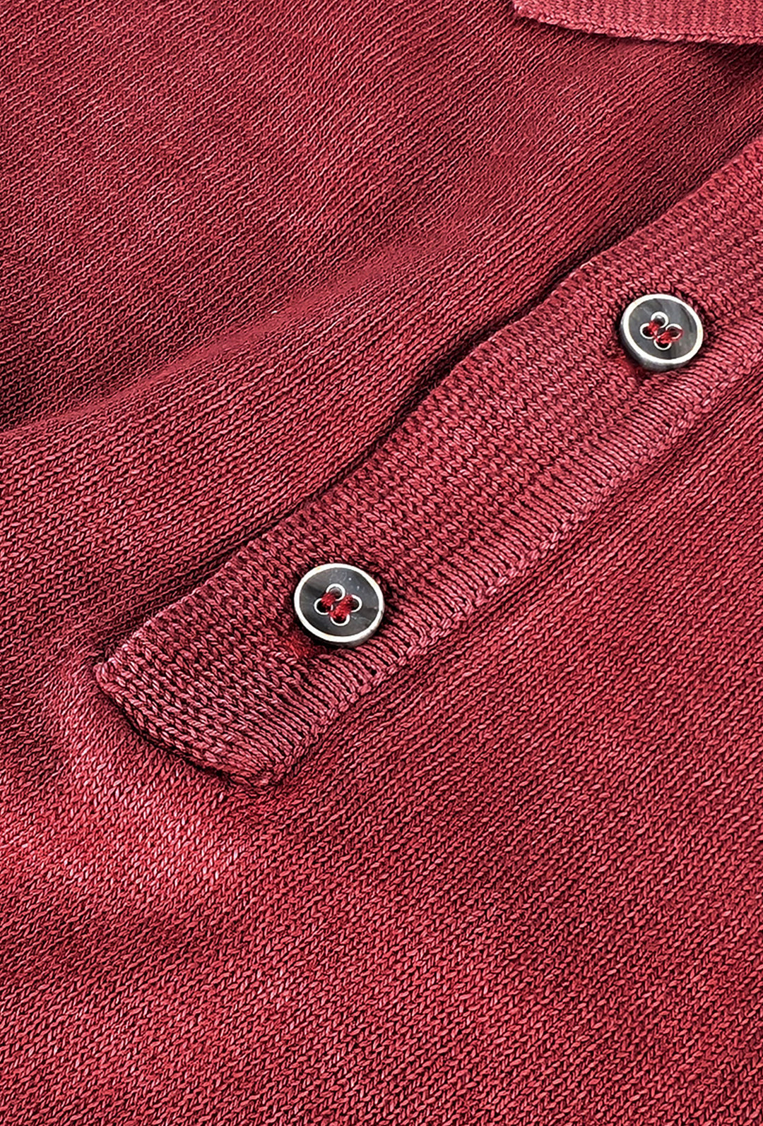 Polo uomo in filo 100% Cotone semi slim fit - BORDEAUX