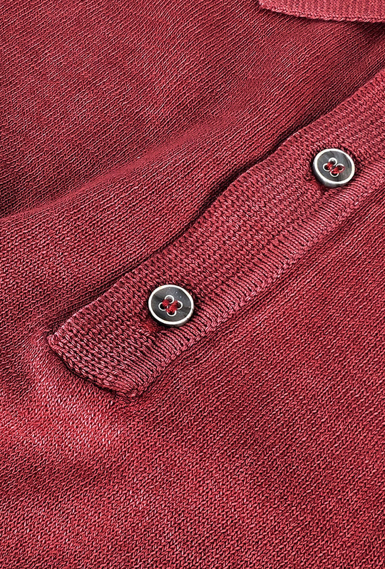 Polo uomo in filo 100% Cotone semi slim fit - BORDEAUX