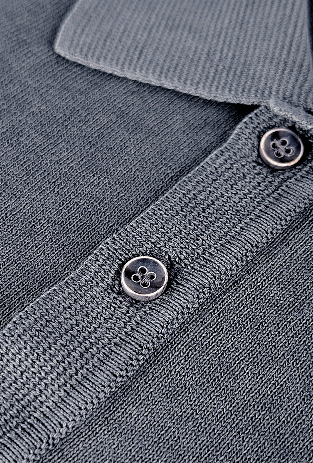 Polo uomo in filo 100% Cotone semi slim fit - GRIGIO