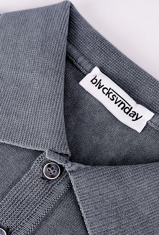 Polo uomo in filo 100% Cotone semi slim fit - GRIGIO