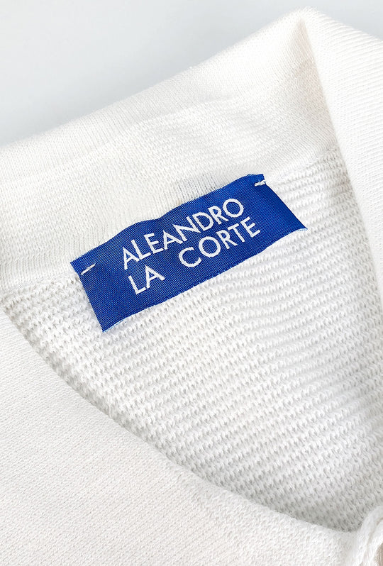 Polo Uomo in Filo Cotone trama lavorata Made in Italy Dresserd - BIANCO