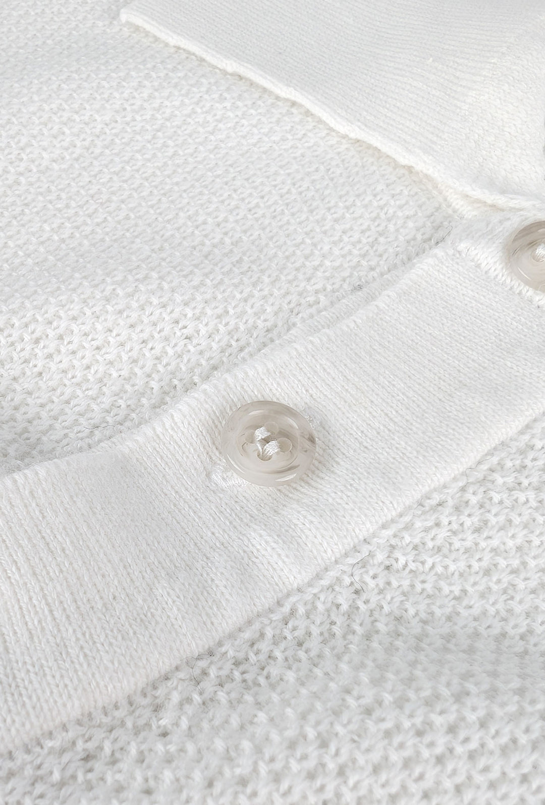 Polo Uomo in Filo Cotone trama lavorata Made in Italy Dresserd - BIANCO