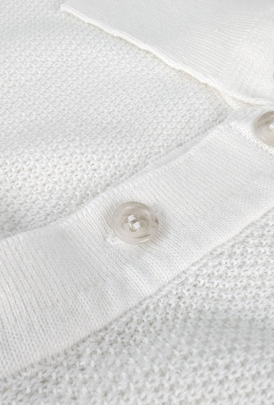 Polo Uomo in Filo Cotone trama lavorata Made in Italy Dresserd - BIANCO