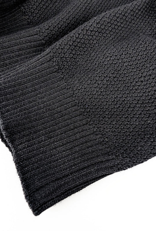 Polo Uomo in Filo Cotone trama lavorata Made in Italy Dresserd - NERO