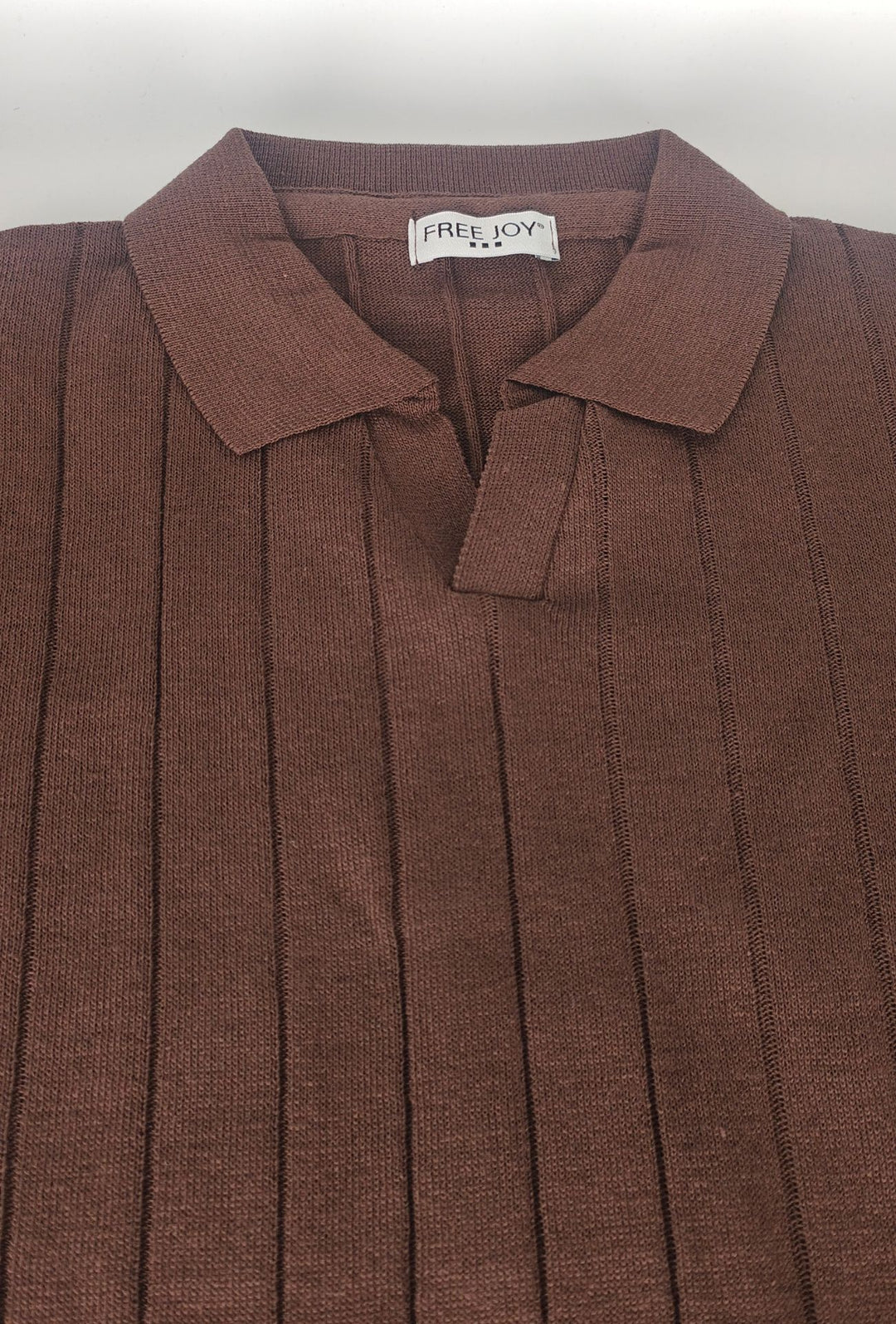 Polo Uomo in Maglia a Coste con Collo Aperto- CAFFE'