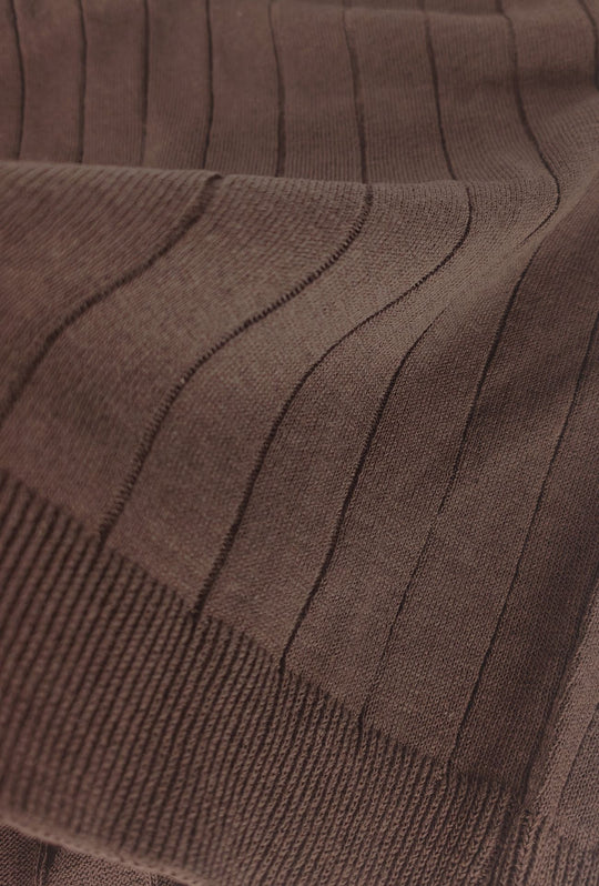 Polo Uomo in Maglia a Coste con Collo Aperto- CAFFE'