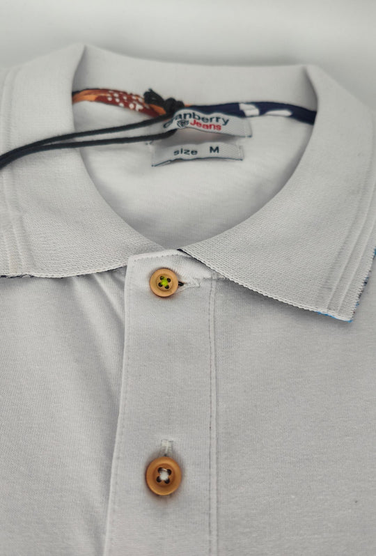 Polo Uomo Cranberry cotone Jersey semi slim - BIANCO