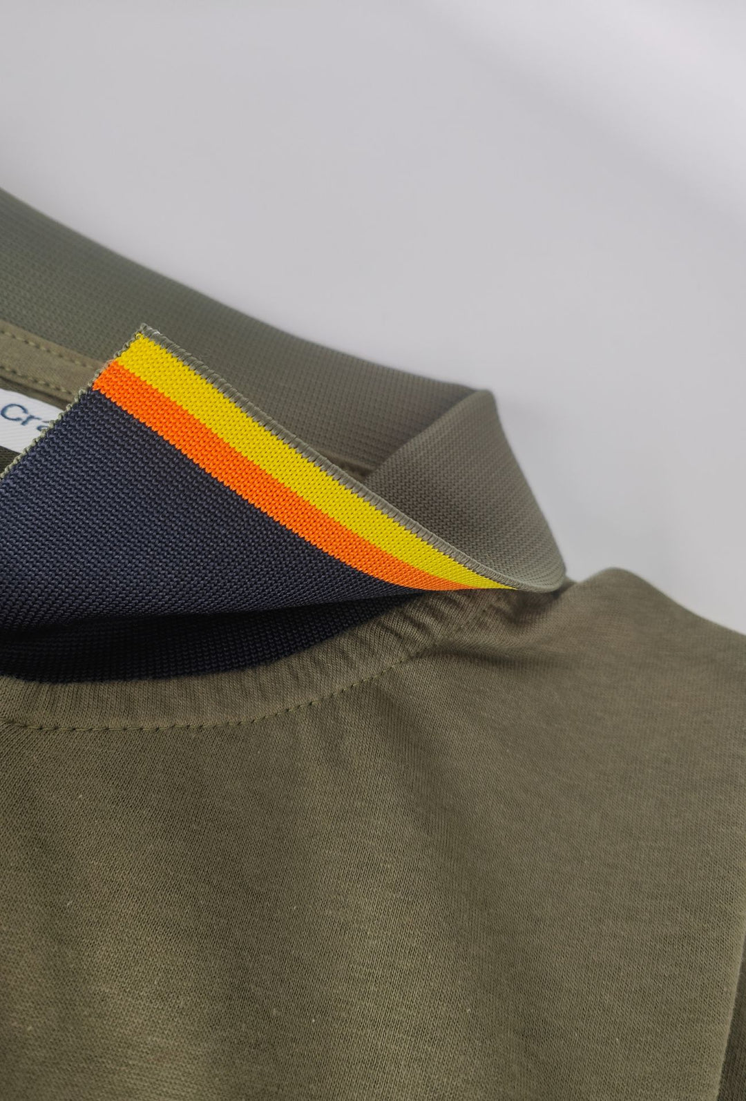 Polo Uomo Cranberry cotone Jersey semi slim con righe a contrasto - VERDE ARMY
