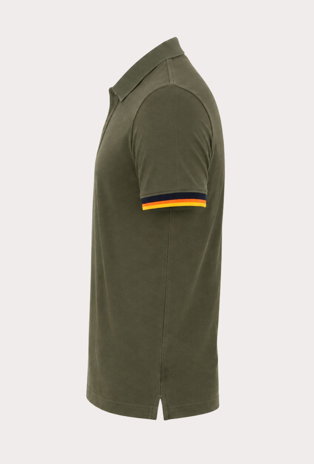Polo Uomo Cranberry cotone Jersey semi slim con righe a contrasto - VERDE ARMY