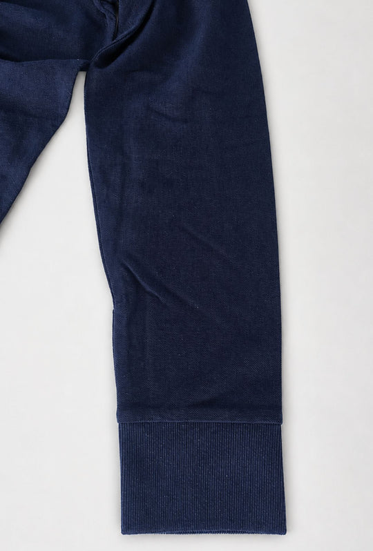 Polo Uomo Manica Lunga HENRY COTTON'S logo ricamato lato cuore- BLU NAVY