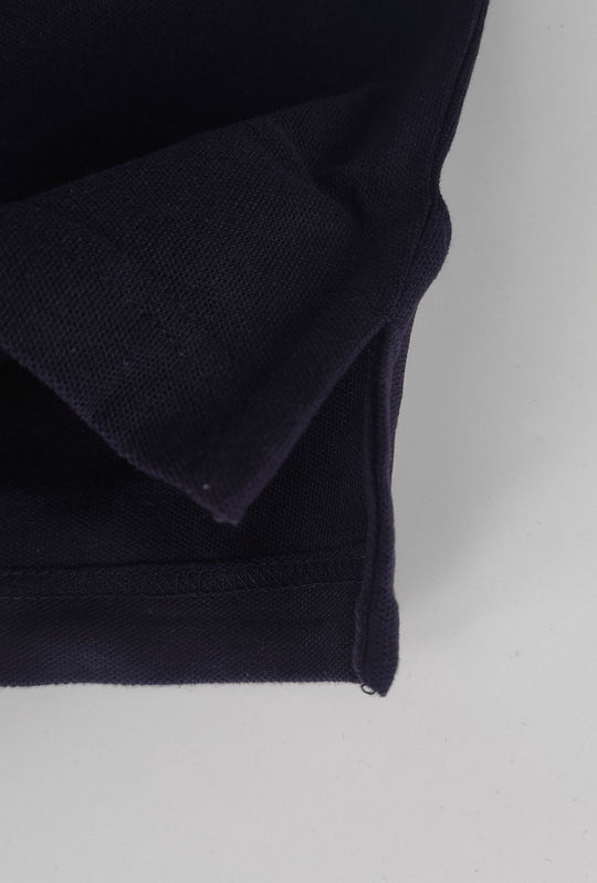 Polo Uomo manica corta MARLBORO CLASSIC logo ricamato lato cuore, colletto con doppio righino- BLU NAVY