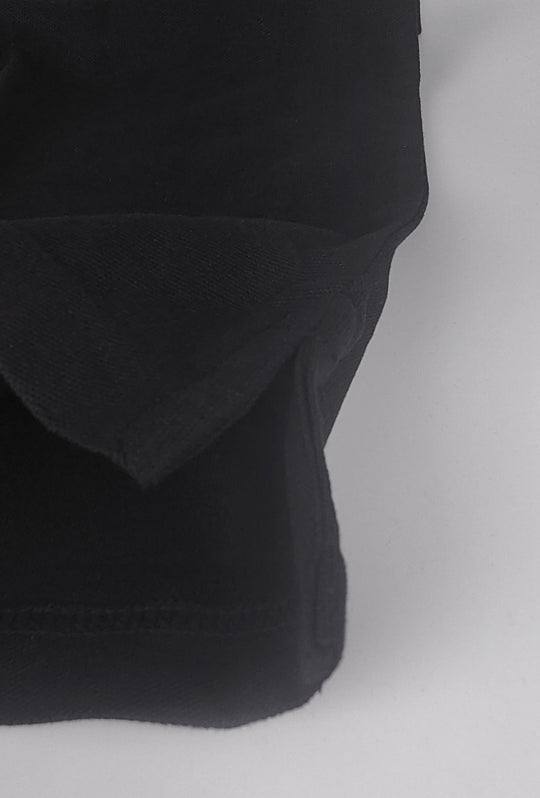 Polo Uomo manica corta MARLBORO CLASSIC logo ricamato lato cuore, colletto tinta unita- NERO