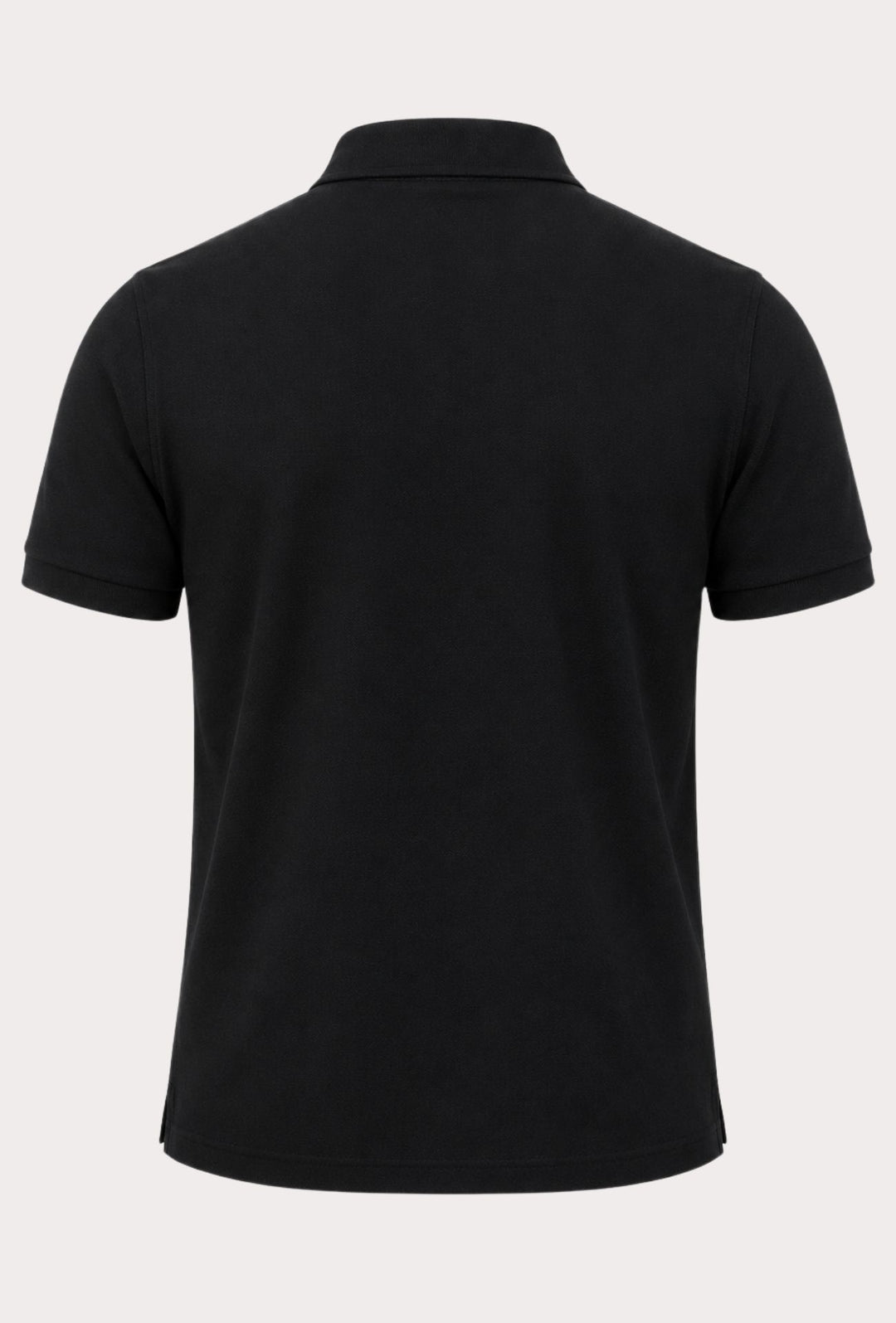 Polo Uomo manica corta MARLBORO CLASSIC logo ricamato lato cuore, colletto tinta unita- NERO