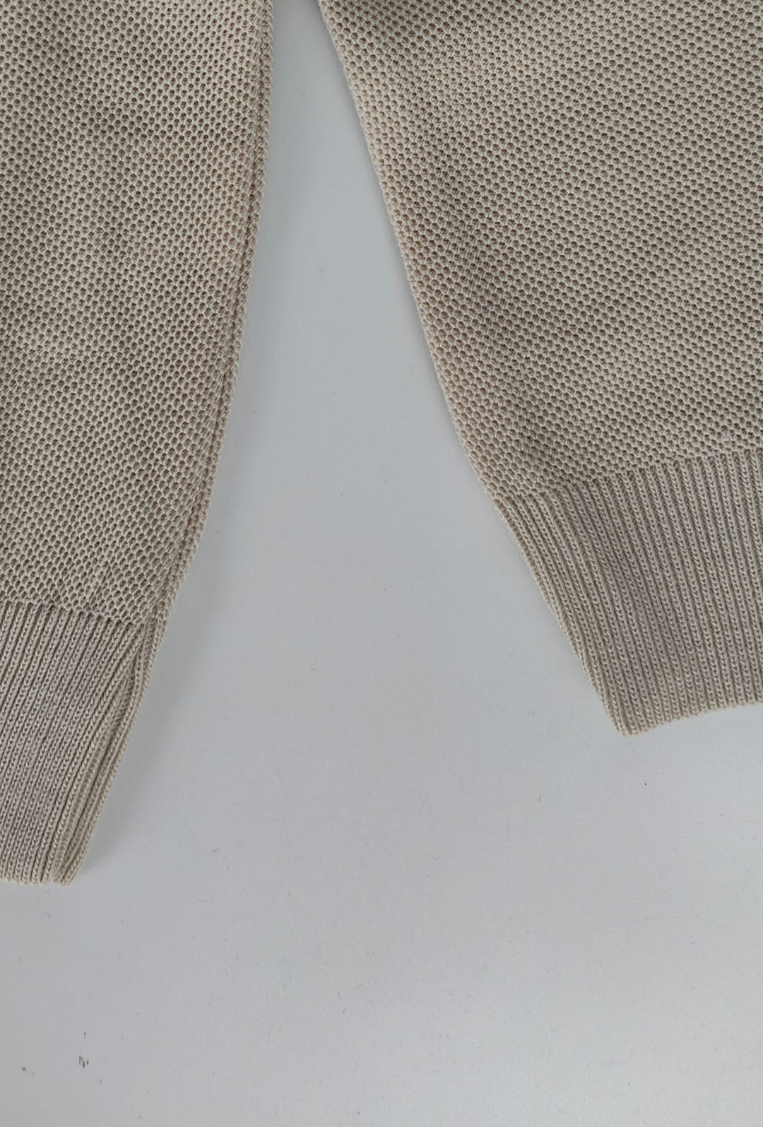 Polo uomo Manica Lunga con scollo Derby microtrama in rilievo- CREMA