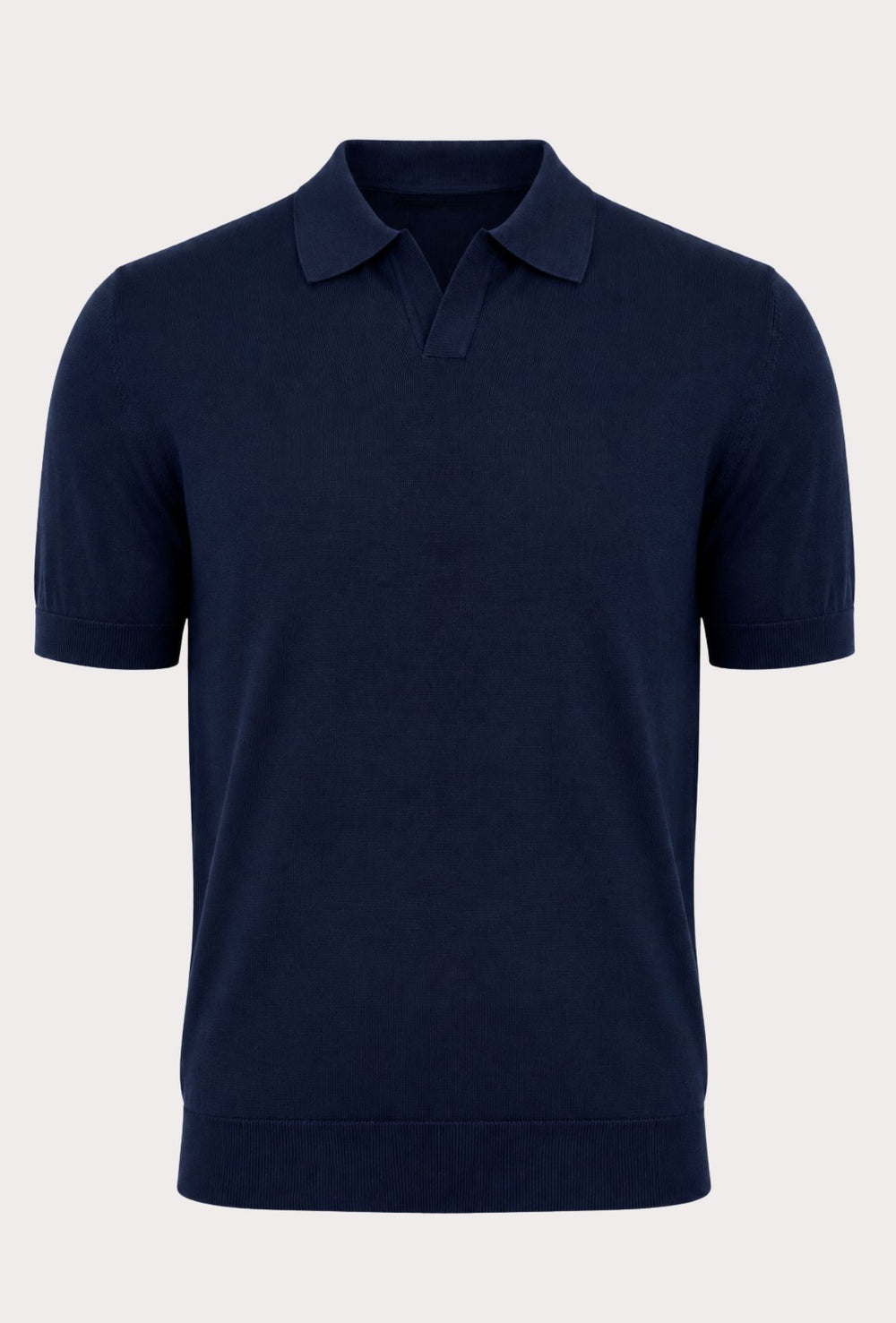 Polo Uomo in Tencel, Seta e Cotone DRESSERD- BLU NAVY