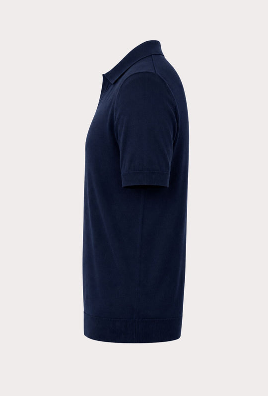 Polo Uomo in Tencel, Seta e Cotone DRESSERD- BLU NAVY