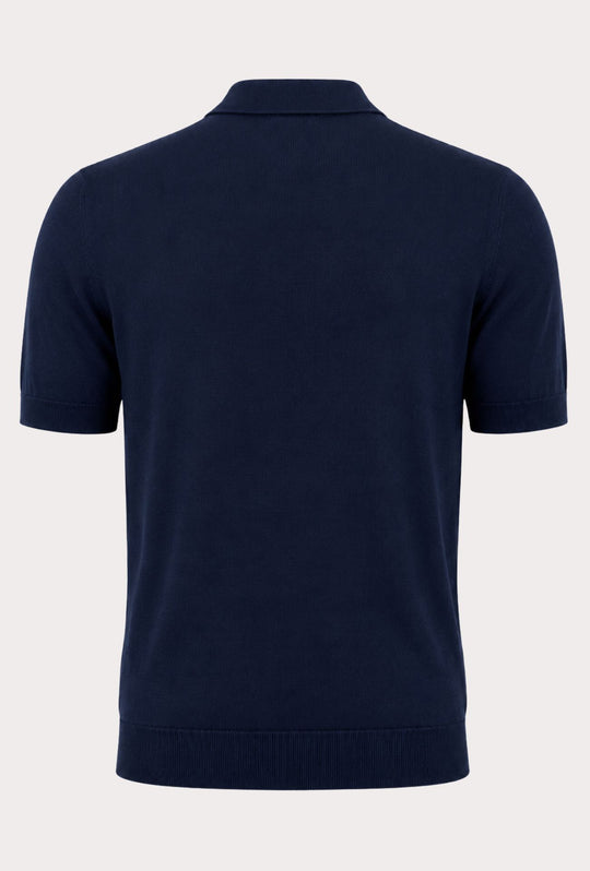 Polo Uomo in Tencel, Seta e Cotone DRESSERD- BLU NAVY