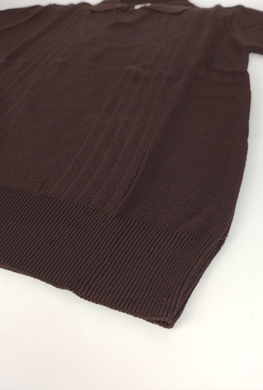 Polo Uomo in Maglia con Inserti Verticali in cotone- CAFFE'