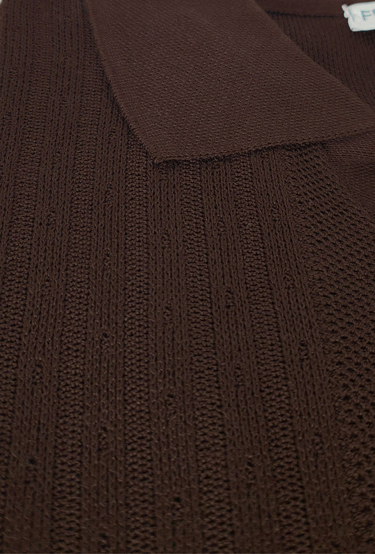 Polo Uomo in Maglia con Inserti Verticali in cotone- CAFFE'