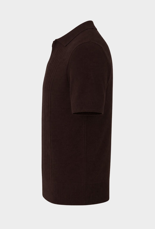 Polo Uomo in Maglia con Inserti Verticali in cotone- CAFFE'
