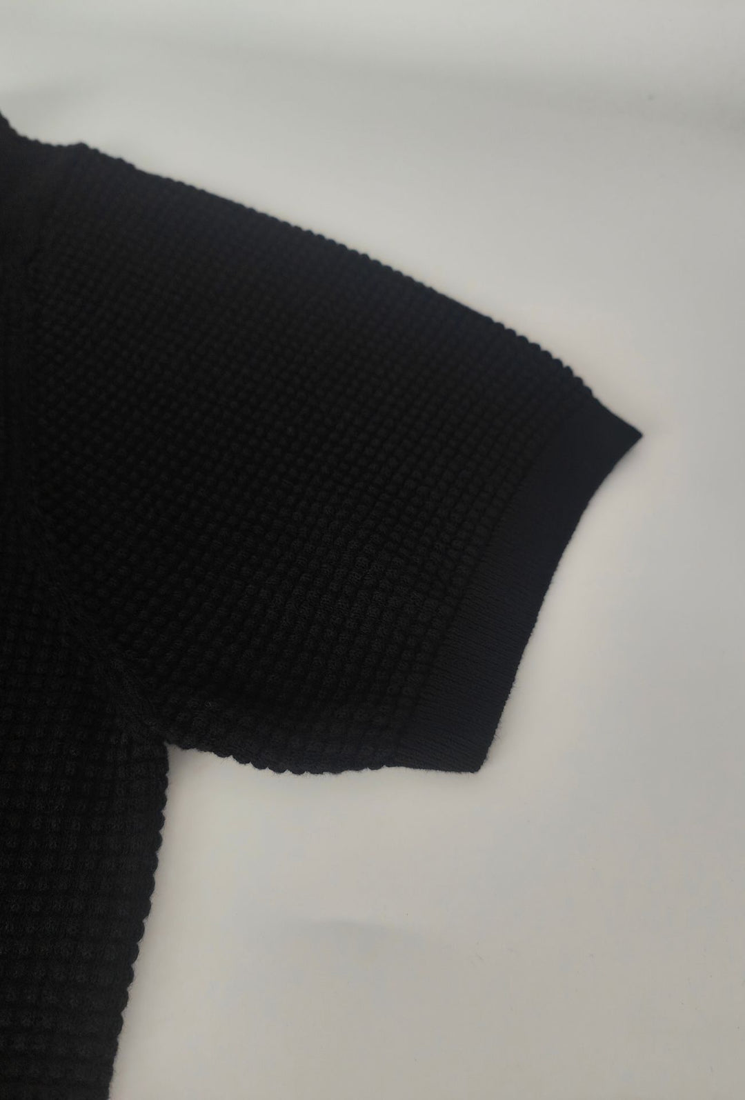 Polo Uomo DRESSERD in Maglia Texture Waffle- NERO