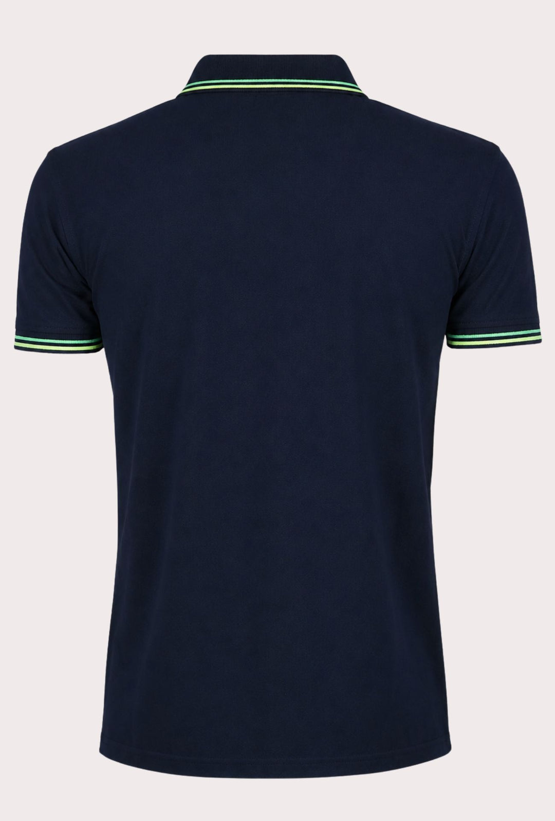 Polo Uomo Baci&Abbracci in Piquet Contrasti Fluo Maglia mezza manica Dresserd -  BLU