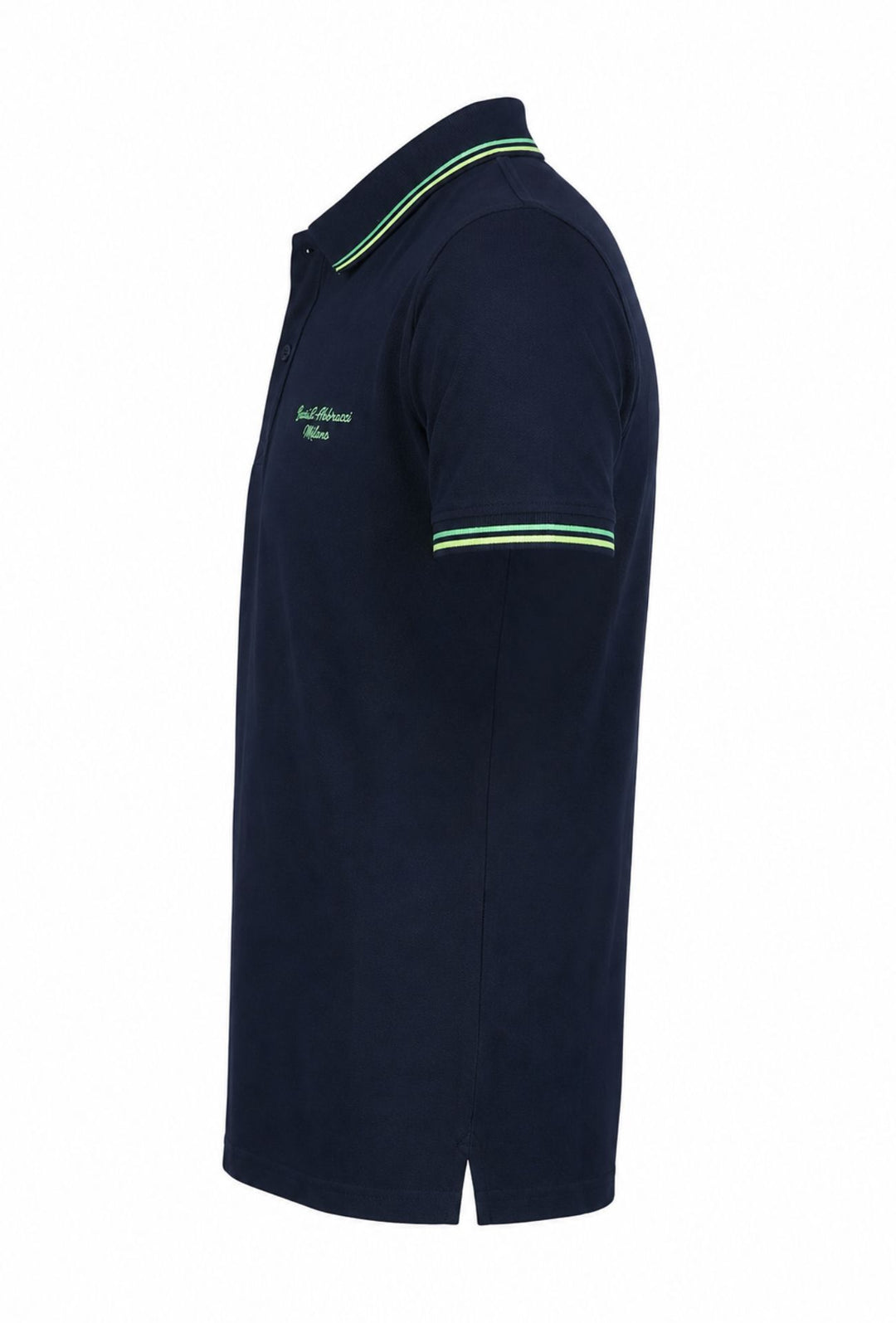 Polo Uomo Baci&Abbracci in Piquet Contrasti Fluo Maglia mezza manica Dresserd -  BLU