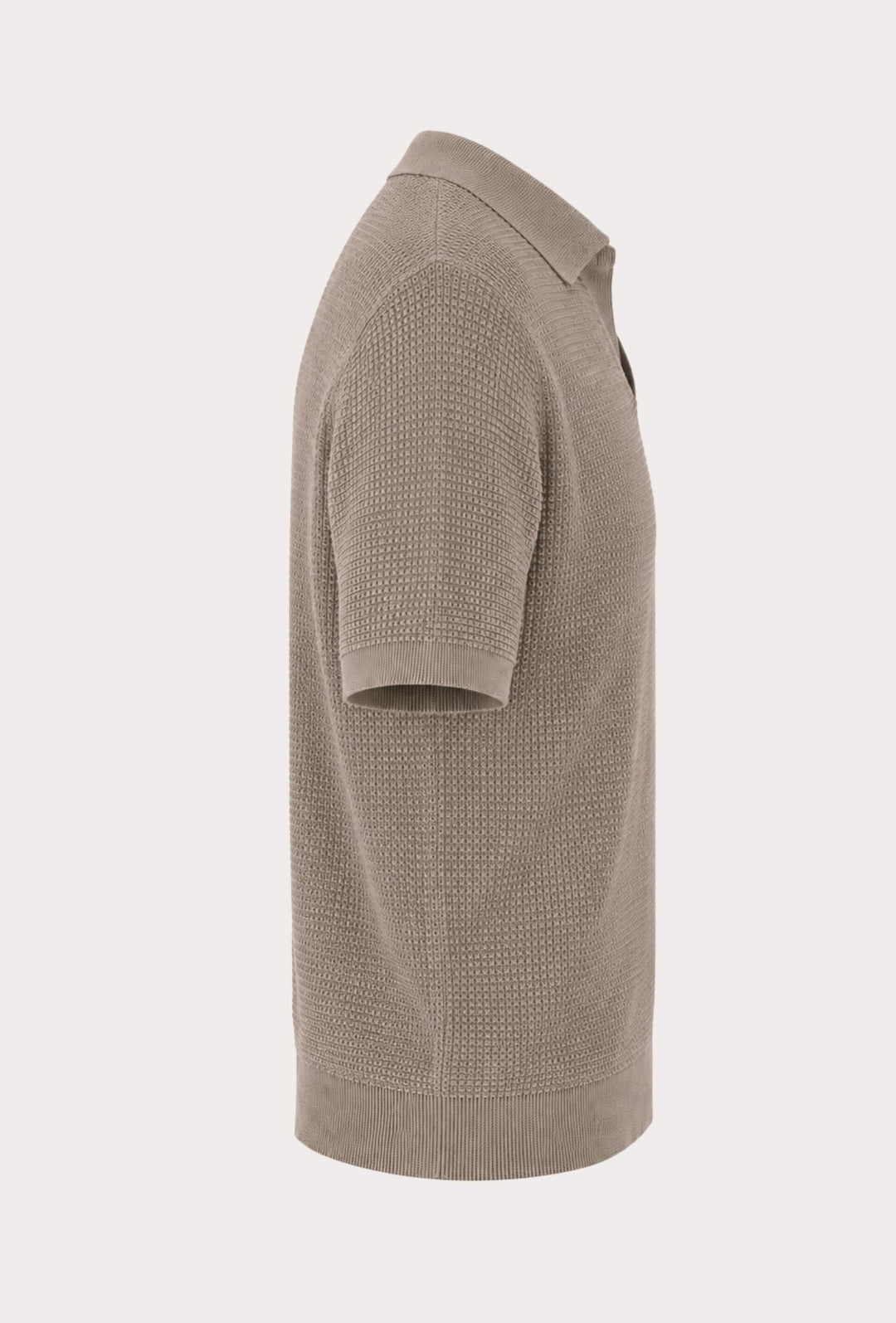 Polo Uomo DRESSERD in Maglia Texture Waffle- SABBIA