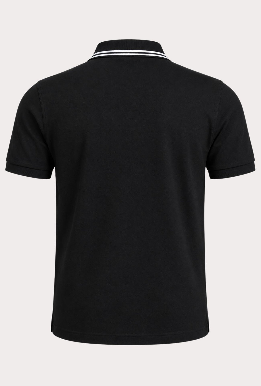 Polo Uomo manica corta MARLBORO CLASSIC logo ricamato lato cuore, colletto con doppio righino- NERO